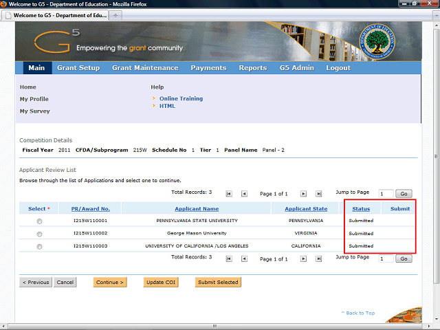 Screen image of this step