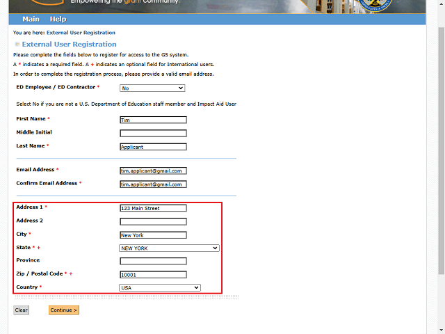 Screen image of this step