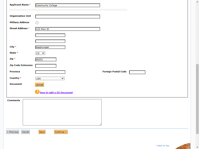 Screen image of this step