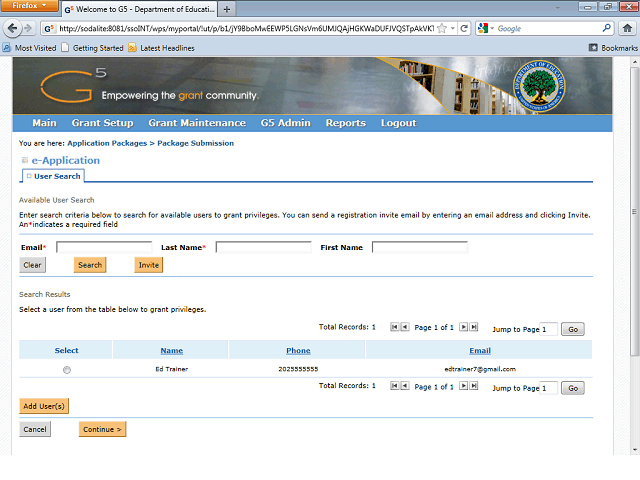 Screen image of this step