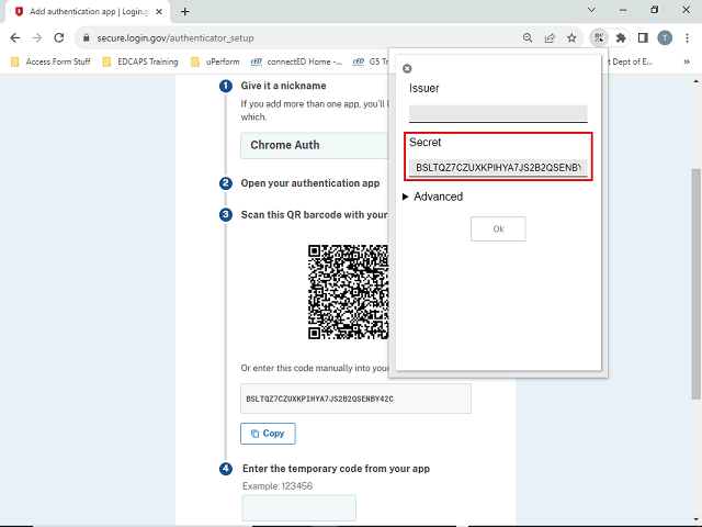 Screen image of this step