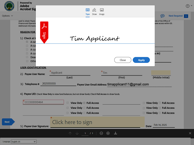 Screen image of this step