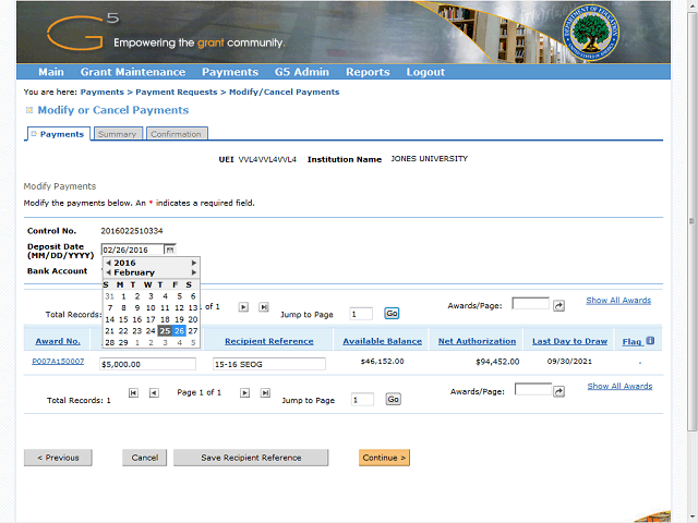 Screen image of this step