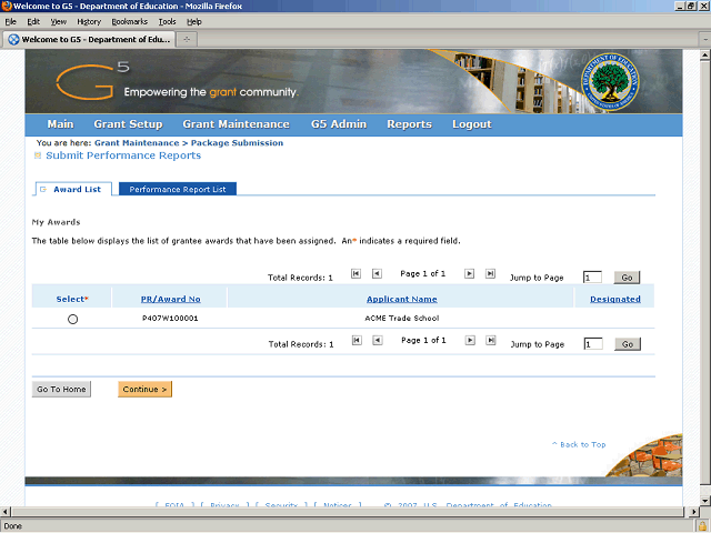 Screen image of this step