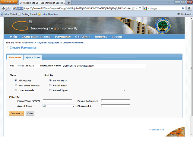 Screen image of this step