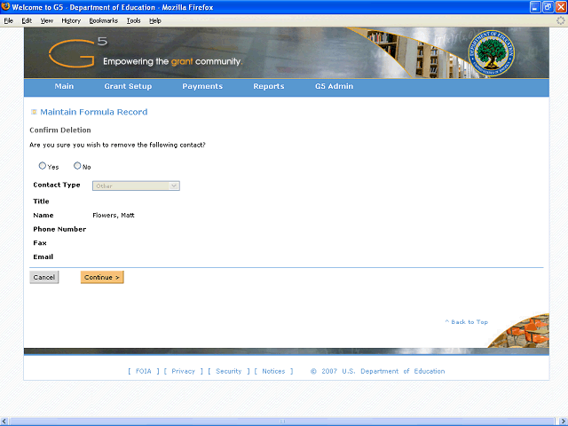 Screen image of this step