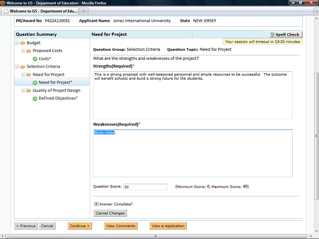 Screen image of this step