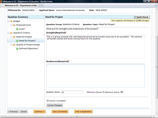 Screen image of this step