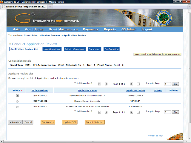 Screen image of this step