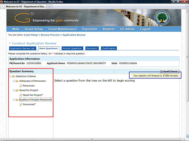 Screen image of this step