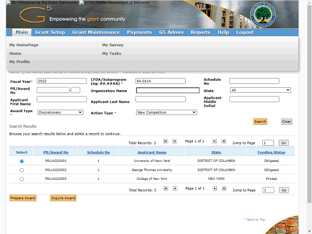 Screen image of this step