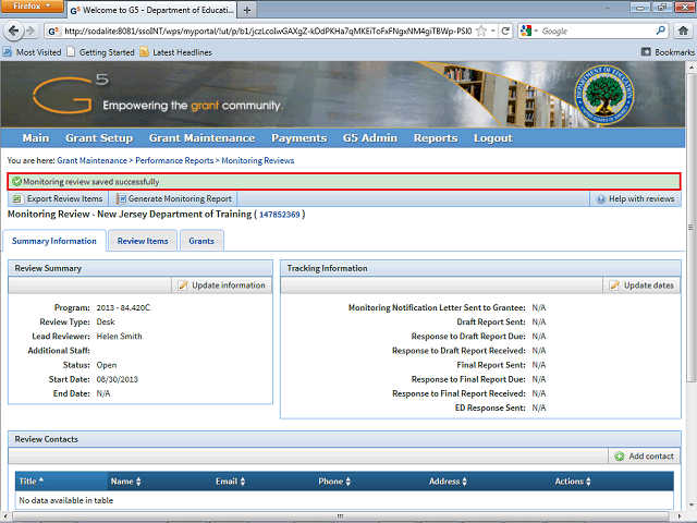 Screen image of this step