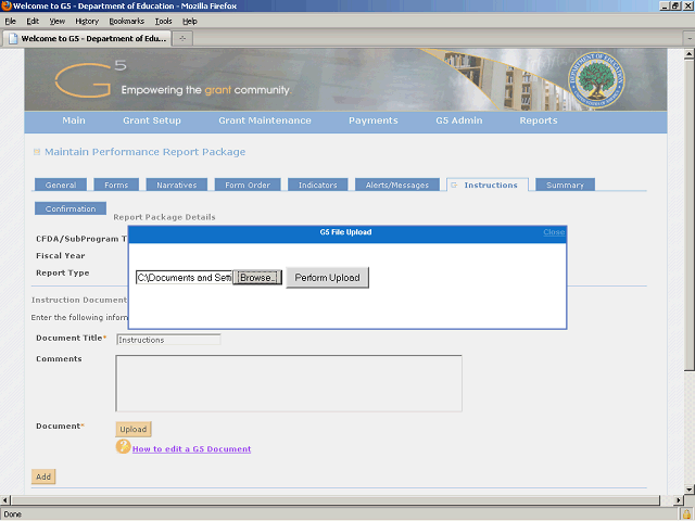 Screen image of this step