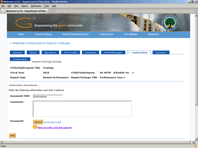 Screen image of this step