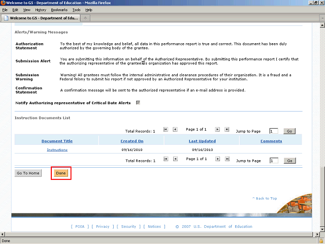 Screen image of this step