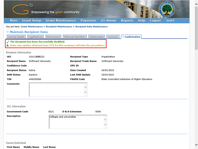 Screen image of this step