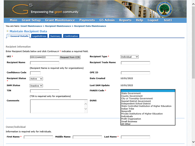 Screen image of this step