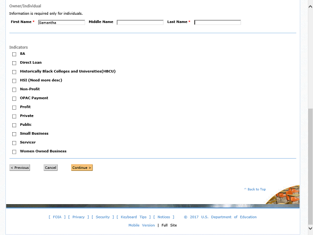 Screen image of this step