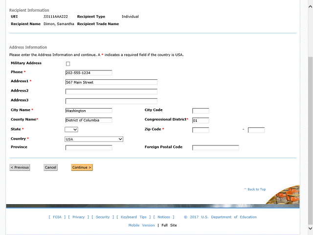 Screen image of this step