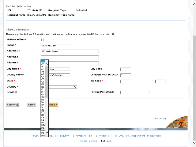 Screen image of this step