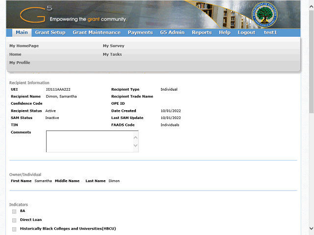 Screen image of this step