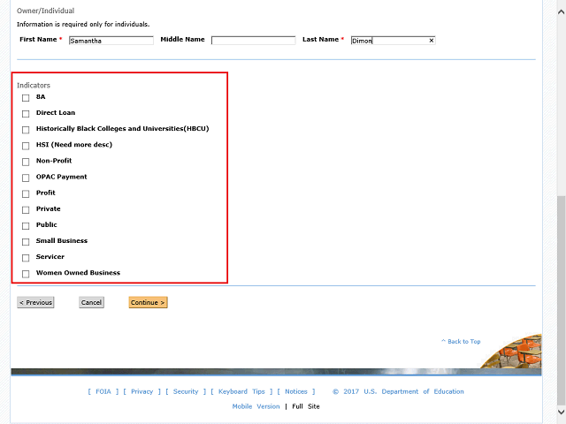 Screen image of this step