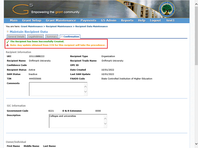 Screen image of this step