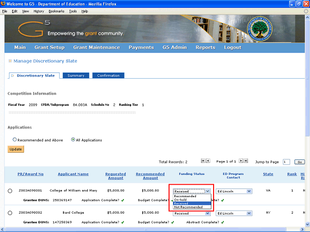 Screen image of this step