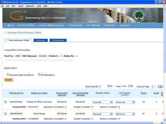 Screen image of this step