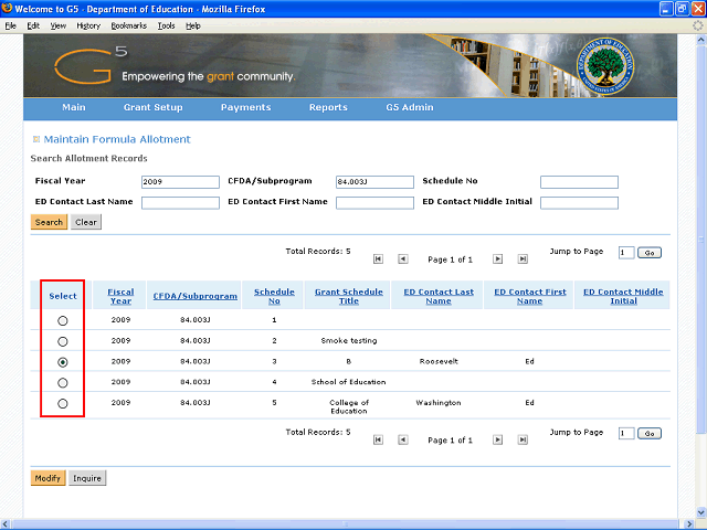 Screen image of this step