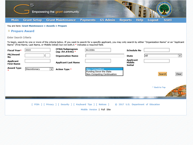 Screen image of this step