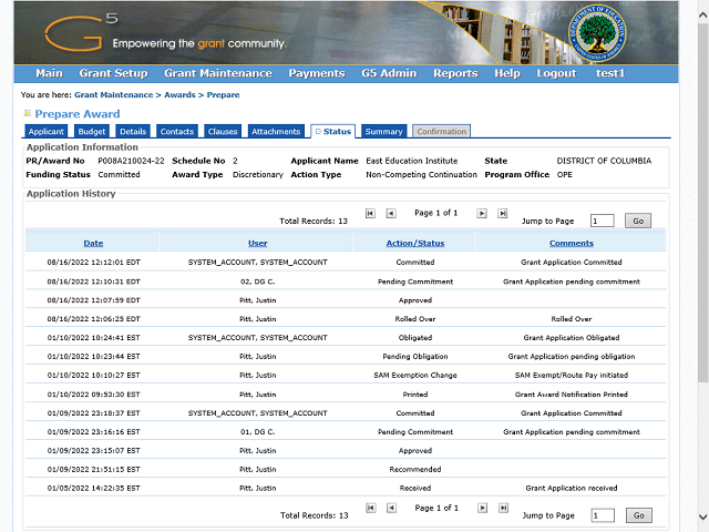 Screen image of this step