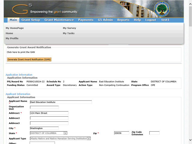 Screen image of this step