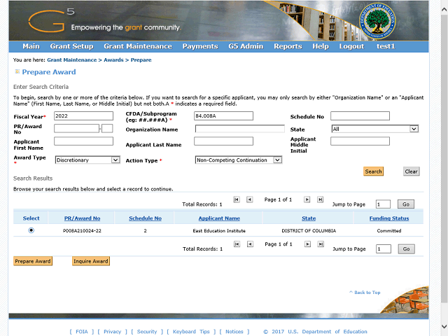 Screen image of this step
