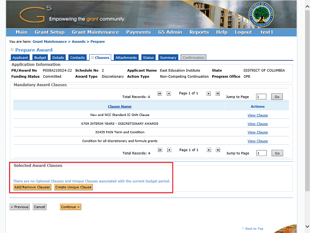 Screen image of this step