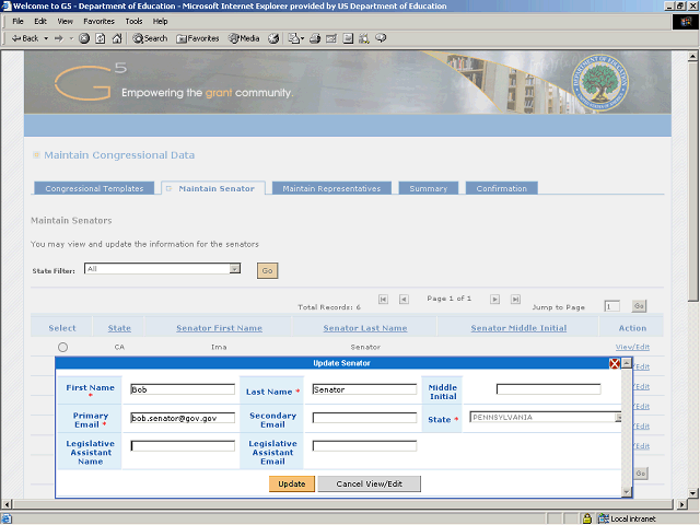 Screen image of this step