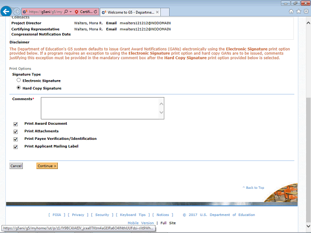 Screen image of this step