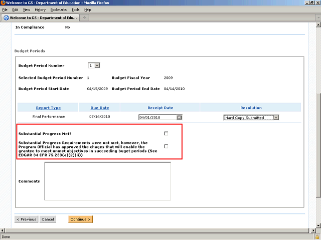 Screen image of this step
