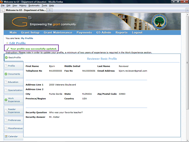 Screen image of this step