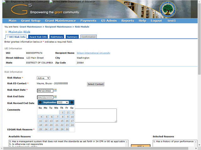 Screen image of this step