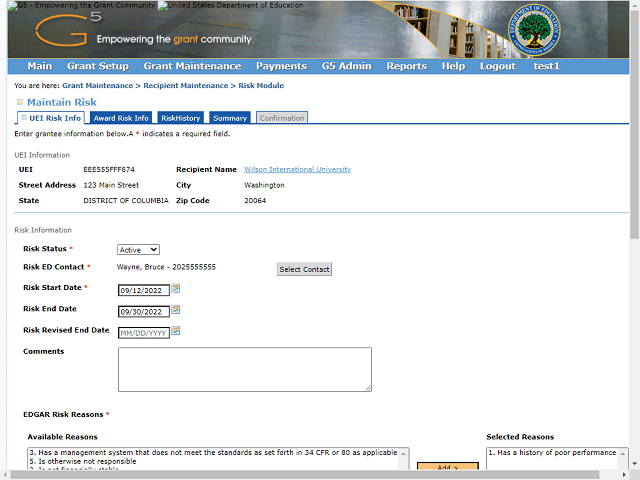 Screen image of this step