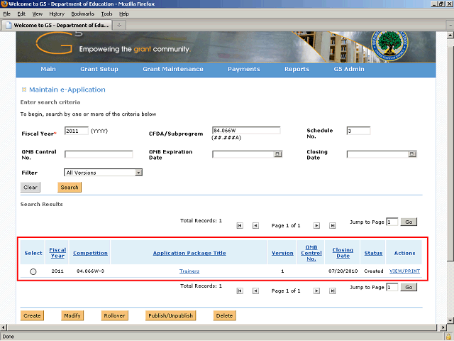 Screen image of this step