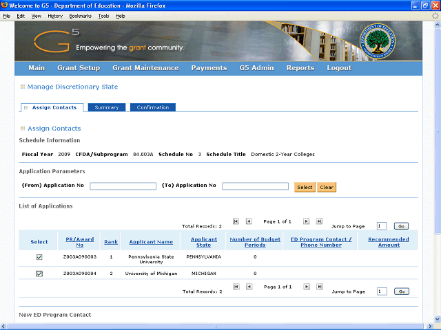Screen image of this step