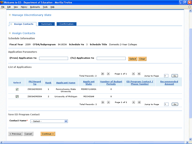 Screen image of this step