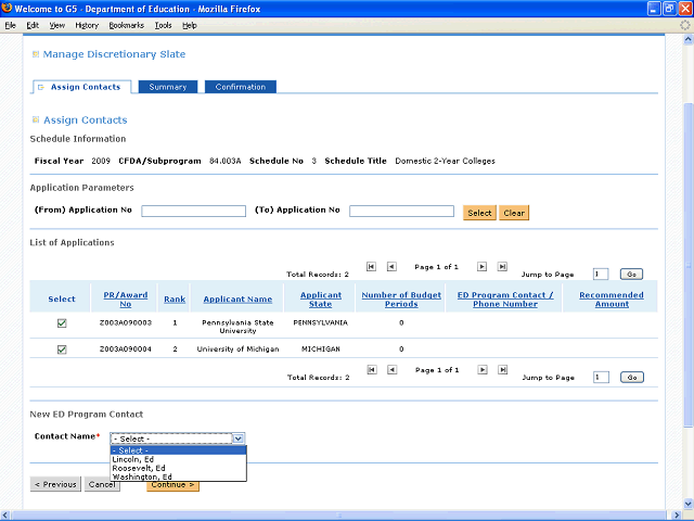 Screen image of this step