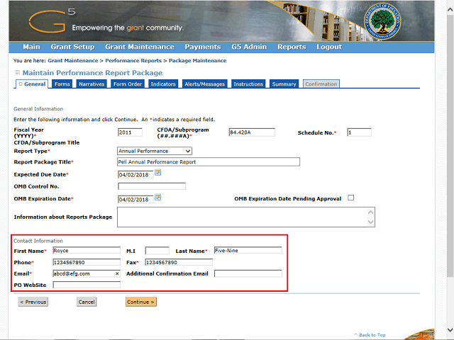Screen image of this step