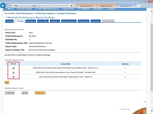 Screen image of this step