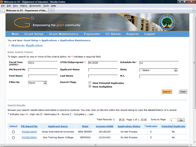 Screen image of this step