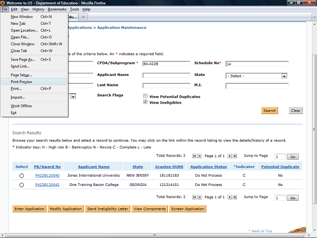 Screen image of this step