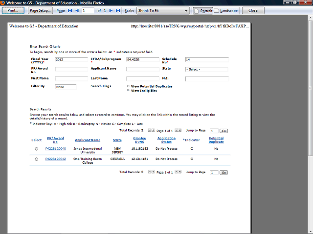 Screen image of this step